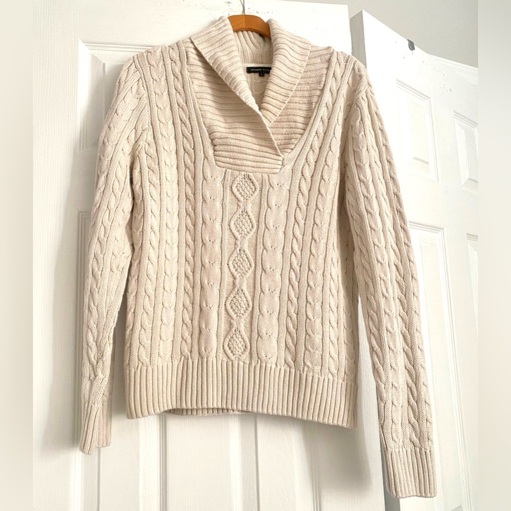 JEANNE PIERRE Pullover Collared Sweaters Size Large
